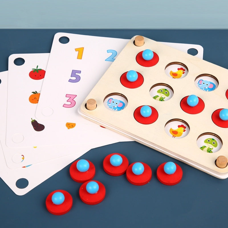 ✨ Montessori Holz Memory Spiel - Kreatives Konzentrationstraining für Kinder