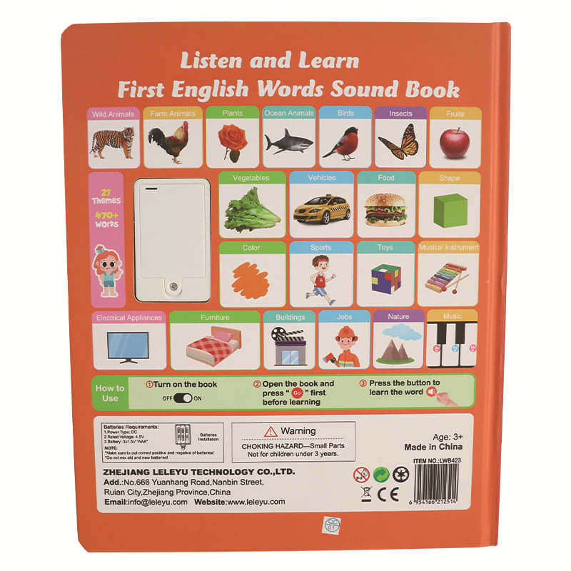 Englisches Kinder-Soundbuch-Erste Wörter und Geräusche