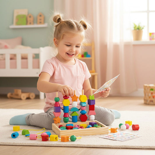 ✨ Montessori Geometrie-Steckspiel aus Holz Formen und Farben lernen ( ab 2 Jahren )