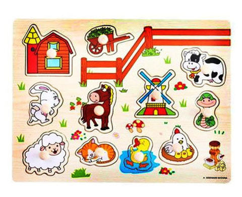 ✨ Montessori Holz - Puzzlebrett für Kinder  Lern - und Steckpuzzle ( ab 2 Jahren )