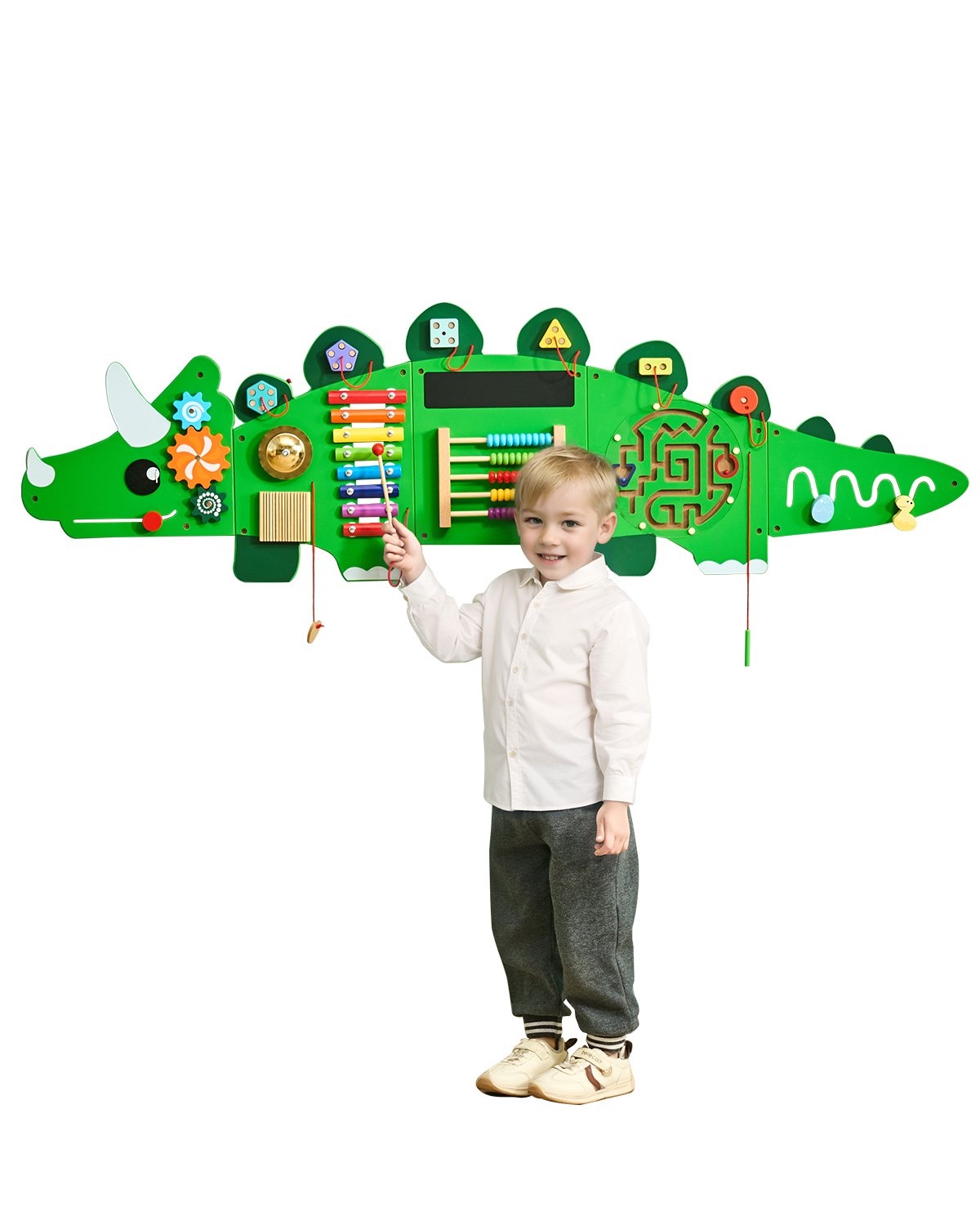 ✨ Dinosaurier-Aktivitätswand Montessori Motorikbrett ( 3 - 12 Jahren )