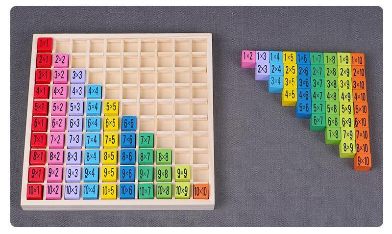 ✨ Montessori Einmaleins Lernbrett aus Holz - Spielerisch Multiplizieren meistern