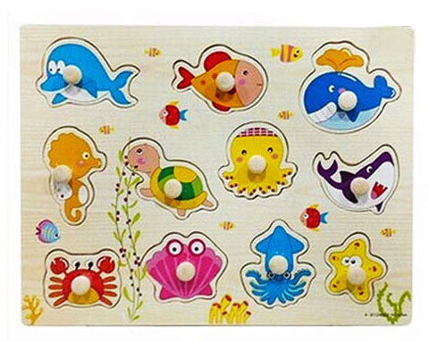 ✨ Montessori Holz - Puzzlebrett für Kinder  Lern - und Steckpuzzle ( ab 2 Jahren )