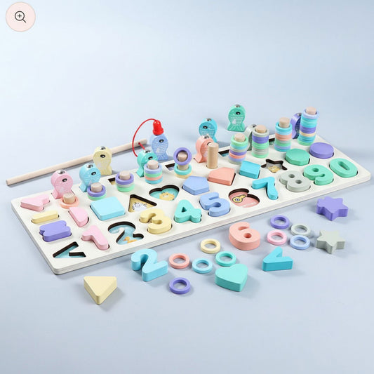 ✨ Montessori Holz Lernspiel für Kinder - Zahlen & Motorik spielerisch lernen