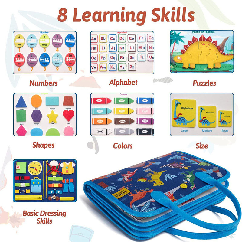 Montessori Busy Book – Pädagogisches Klettbuch für Kleinkinder