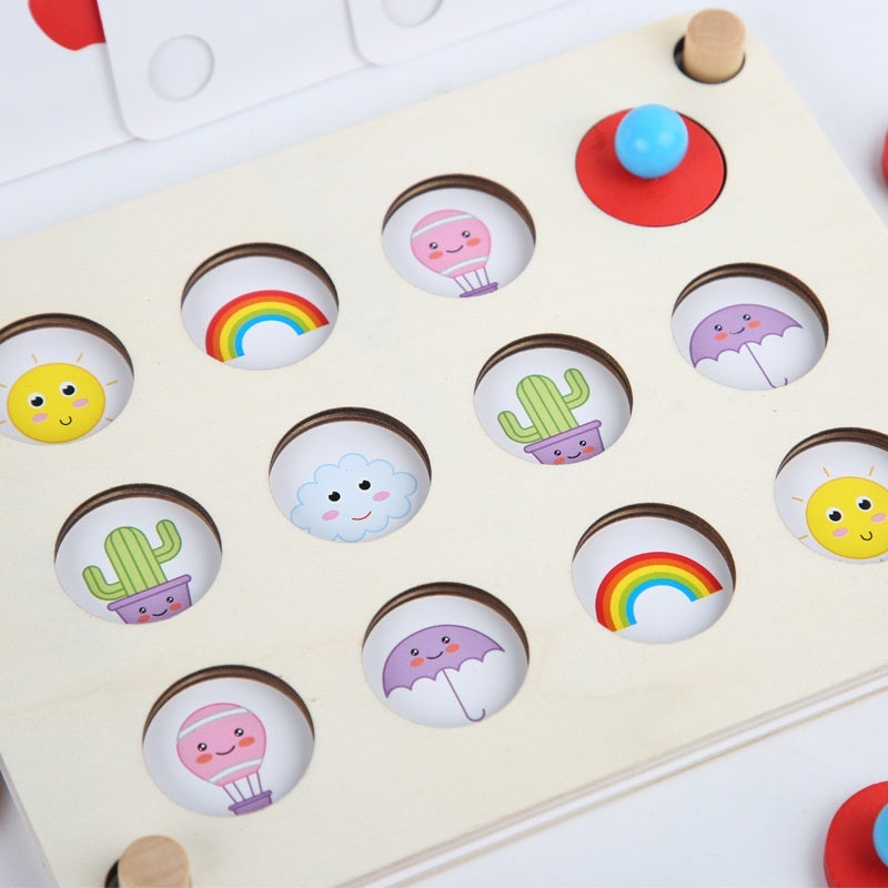 ✨ Montessori Holz Memory Spiel - Kreatives Konzentrationstraining für Kinder