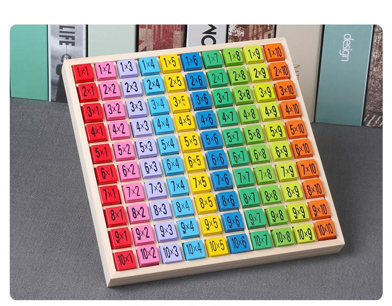 ✨ Montessori Einmaleins Lernbrett aus Holz - Spielerisch Multiplizieren meistern