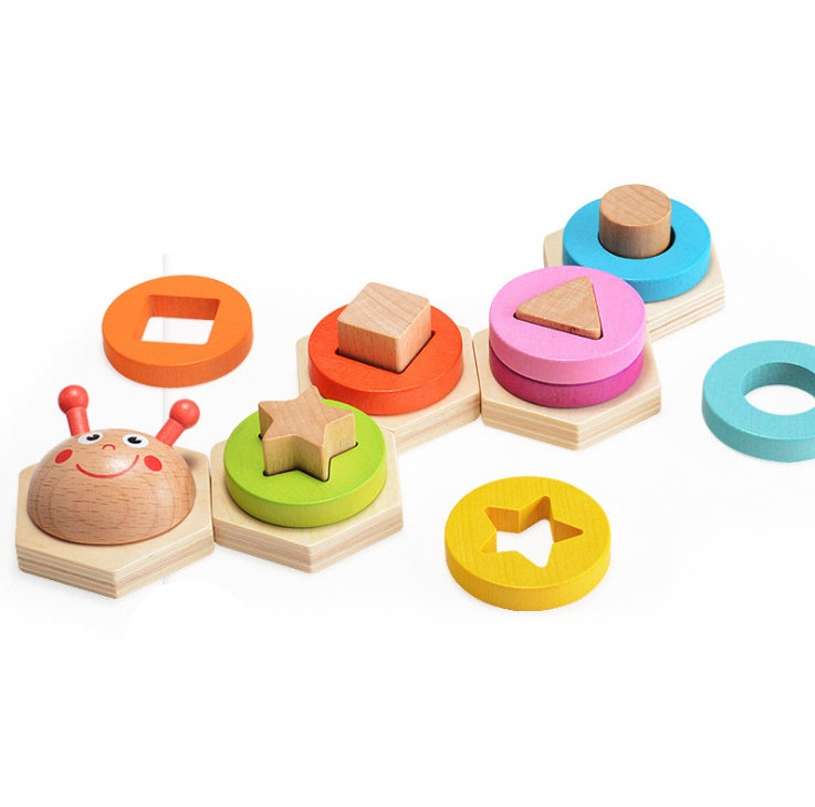 ✨ Montessori Stapel & Sortierspiel - Farbenfrohes Holzspielzeug für kleine Entdecker