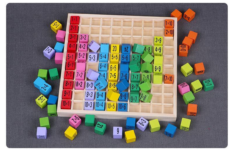 ✨ Montessori Einmaleins Lernbrett aus Holz - Spielerisch Multiplizieren meistern
