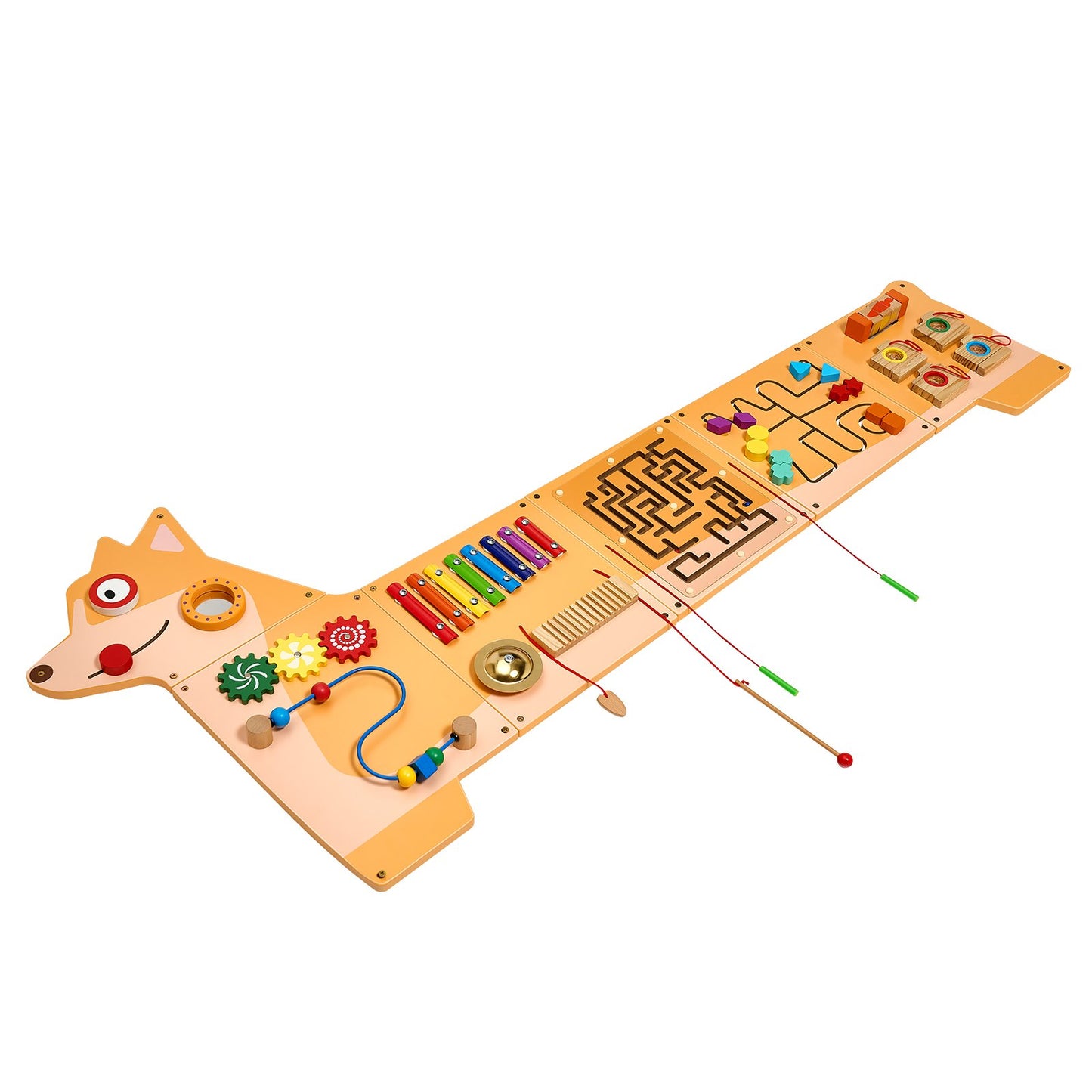 ✨ Aktivitätswand aus Holz - Montessori Spielzeug ,,Welpe''