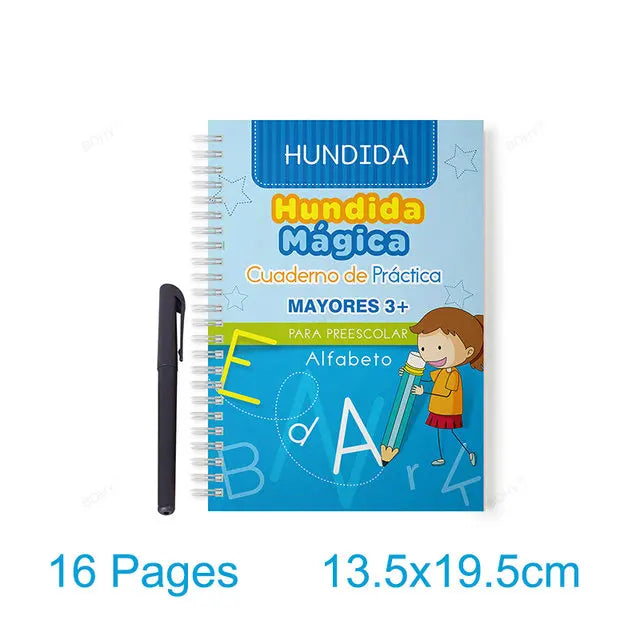 ✨ Magisches Übungsheft Set - Wiederverwendbares Schreibtraining für Kinder