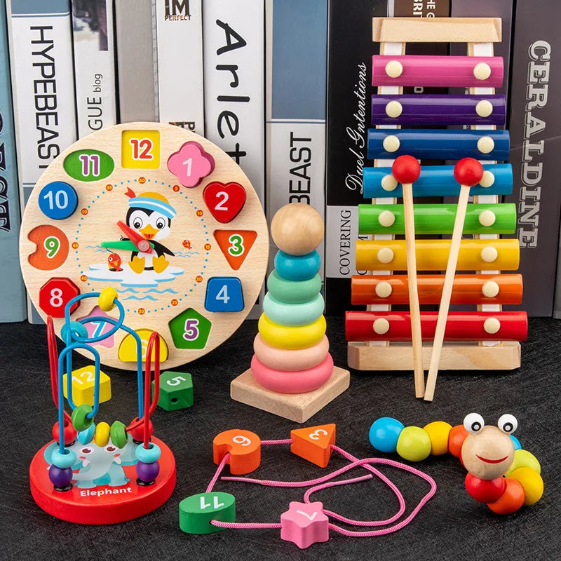 ✨ Montessori Lernwelt – Kreatives Holzspielzeug Set für Kinder ( ab 1 Jahr )