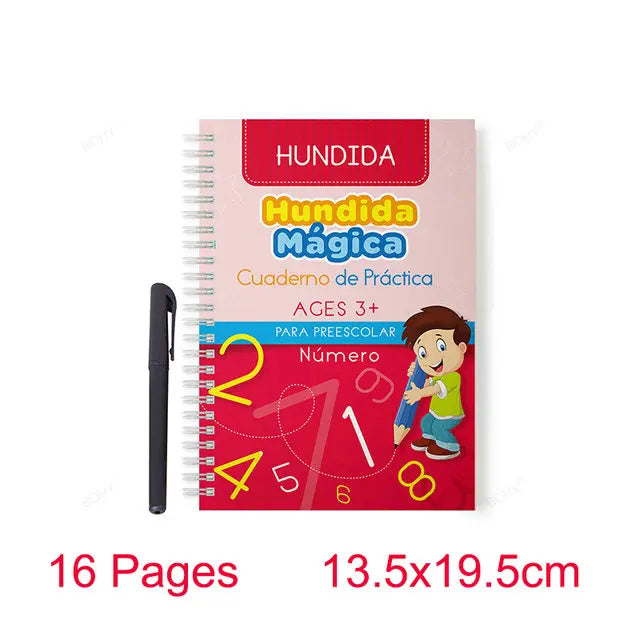 ✨ Magisches Übungsheft Set - Wiederverwendbares Schreibtraining für Kinder