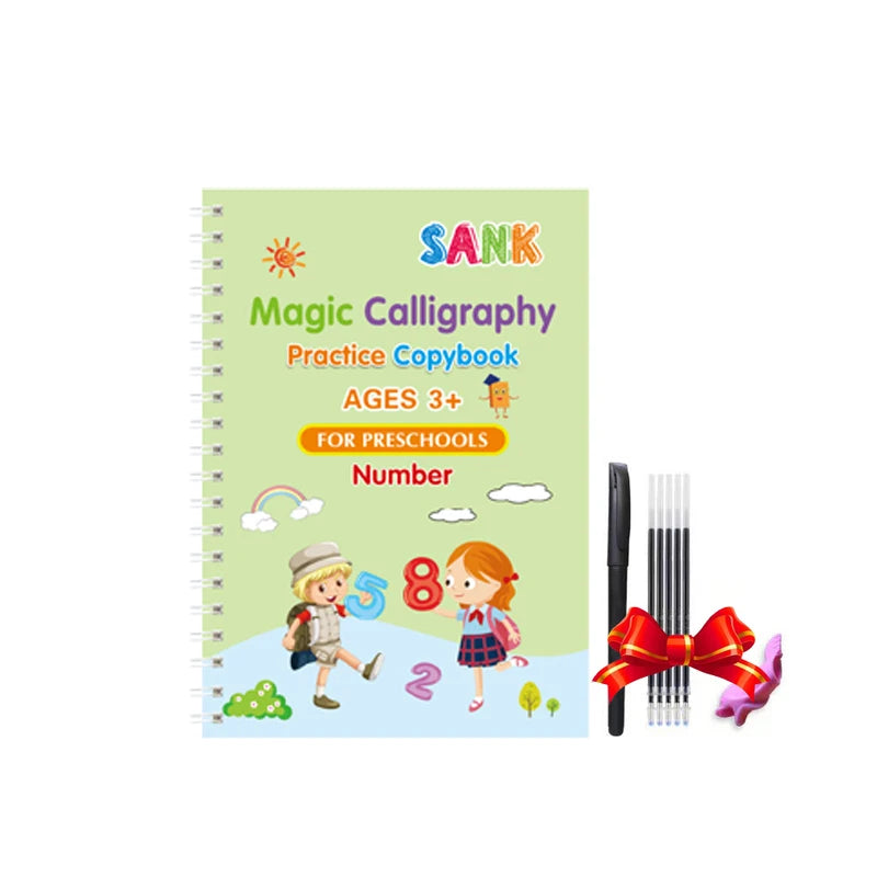 ✨ Magisches Übungsheft Set - Wiederverwendbares Schreibtraining für Kinder