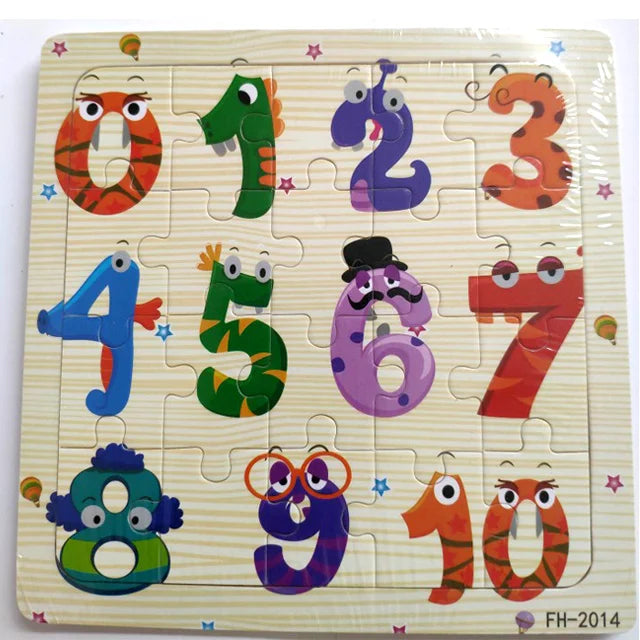 ✨ Montessori Holz Tierpuzzle - Farbenfroher Puzzlespaß für kleine Entdecker