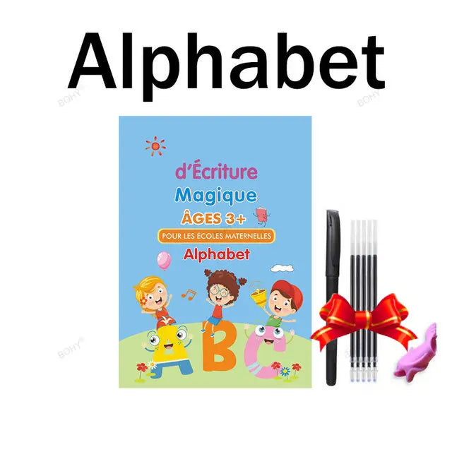 ✨ Magisches Übungsheft Set - Wiederverwendbares Schreibtraining für Kinder