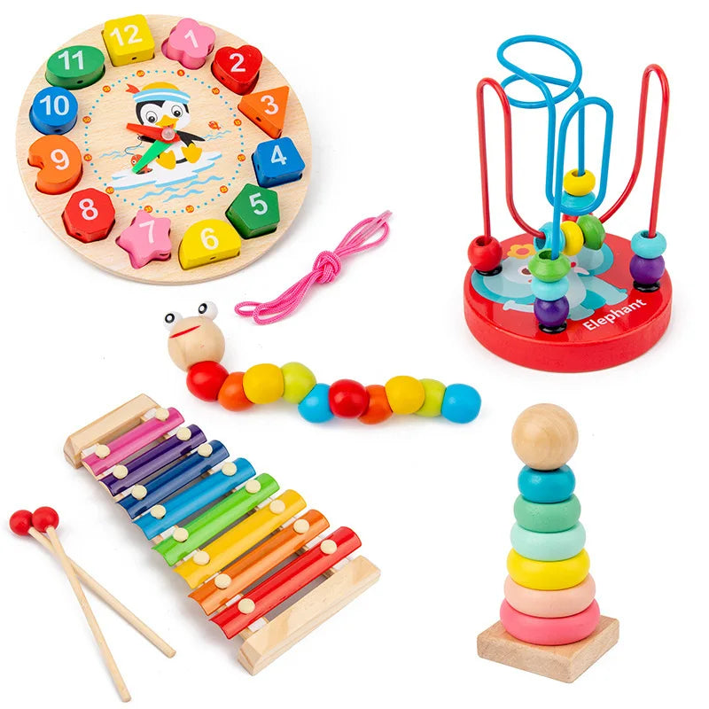 ✨ Montessori Lernwelt – Kreatives Holzspielzeug Set für Kinder ( ab 1 Jahr )