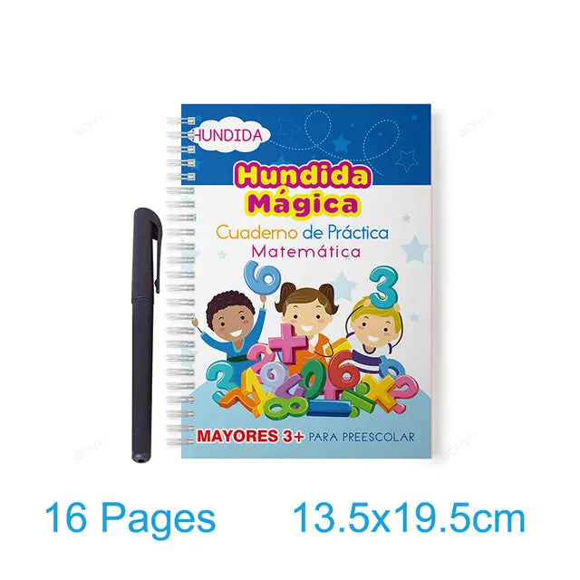 ✨ Magisches Übungsheft Set - Wiederverwendbares Schreibtraining für Kinder