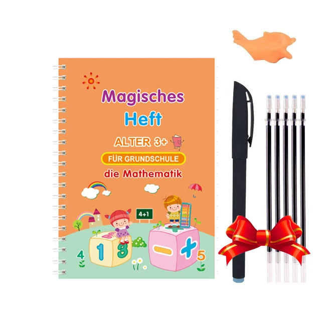 ✨ Magisches Übungsheft Set - Wiederverwendbares Schreibtraining für Kinder