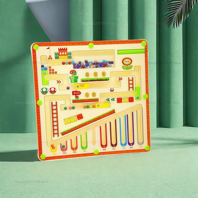 ✨ Montessori Lernlabyrinth - Kreatives Denkspiel aus Holz für Kinder ( ab 3 Jahren )