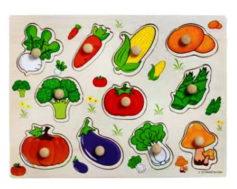 ✨ Montessori Holz - Puzzlebrett für Kinder  Lern - und Steckpuzzle ( ab 2 Jahren )