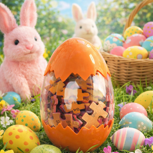 ✨ Montessori Überraschung Dinosaurier Ei - 60 Teile Holzpuzzle für kleine Entdecker