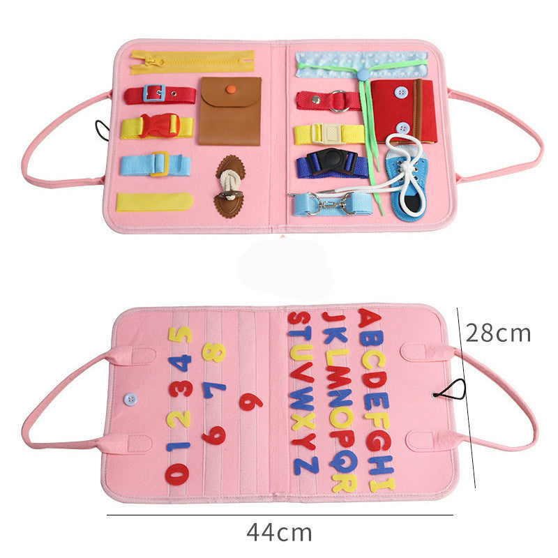 Montessori Busy Book – Pädagogisches Fühlbuch für Kleinkinder zur Förderung der Feinmotorik