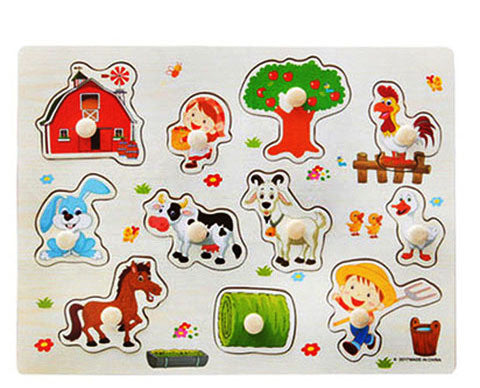 ✨ Montessori Holz - Puzzlebrett für Kinder  Lern - und Steckpuzzle ( ab 2 Jahren )