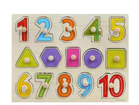 ✨ Montessori Holz - Puzzlebrett für Kinder  Lern - und Steckpuzzle ( ab 2 Jahren )