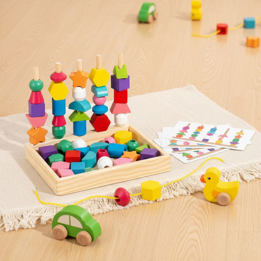 ✨ Montessori Geometrie-Steckspiel aus Holz Formen und Farben lernen ( ab 2 Jahren )